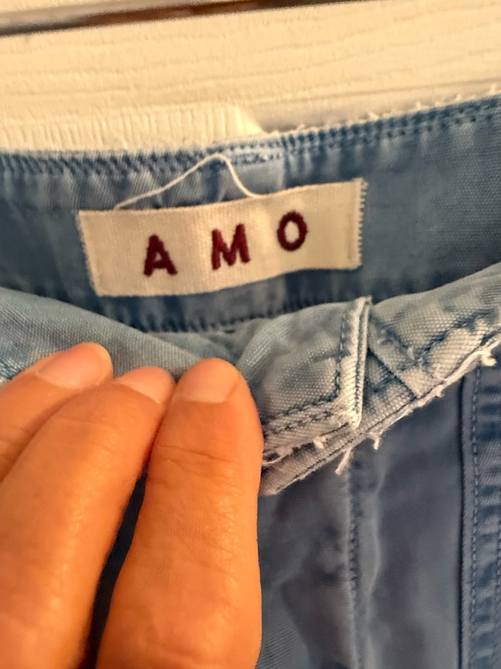 AMO Wide Leg Light Blue Utility Pants - Picture 4 of 7